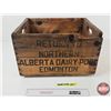 Image 4 : Northern Alberta Dairy Pool Wood Box Crate (Measures : 10"H x 17"W x 14"D)