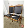 Image 2 : H J Harwood's Double Wood Folding Chair (Measures : 34"H x 36-1/2"W x 24"D)