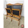 Image 3 : H J Harwood's Double Wood Folding Chair (Measures : 34"H x 36-1/2"W x 24"D)