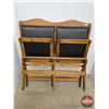 Image 8 : H J Harwood's Double Wood Folding Chair (Measures : 34"H x 36-1/2"W x 24"D)