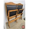 Image 9 : H J Harwood's Double Wood Folding Chair (Measures : 34"H x 36-1/2"W x 24"D)