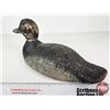 Image 3 : Wooden Duck Decoy (Consignor Tag - Working Blue Bill Drake 1920)  (Measures : 6"H x 5"W x 15"L)