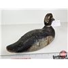 Image 4 : Wooden Duck Decoy (Consignor Tag - Working Blue Bill Drake 1920)  (Measures : 6"H x 5"W x 15"L)
