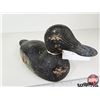 Image 6 : Wooden Duck Decoy (Consignor Tag - Working Blue Bill Drake 1920)  (Measures : 6"H x 5"W x 15"L)