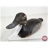 Image 7 : Wooden Duck Decoy (Consignor Tag - Working Blue Bill Drake 1920)  (Measures : 6"H x 5"W x 15"L)