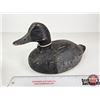 Image 1 : Wooden Duck Decoy (Consignor Tag - Working Blue Bill Drake Found In Valleyfield Quebec c. 1950)  (Me