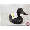 Image 6 : Wooden Duck Decoy (Consignor Tag - Working Blue Bill Drake Found In Valleyfield Quebec c. 1950)  (Me