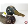 Image 6 : Wooden Duck Decoy (Consignor Tag - Very Early Mallard Drake c. 1890's)  (Measures : 6"H x 5-1/2"W x 