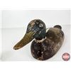 Image 7 : Wooden Duck Decoy (Consignor Tag - Very Early Mallard Drake c. 1890's)  (Measures : 6"H x 5-1/2"W x 