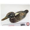 Image 9 : Wooden Duck Decoy (Consignor Tag - Very Early Mallard Drake c. 1890's)  (Measures : 6"H x 5-1/2"W x 