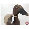 Image 6 : Wooden Duck Decoy (Consignor Tag - Working Canvasback Drake Stamped D. Early 1930's)  (Measures : 7-