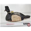 Image 2 : Wooden Duck Decoy (Consignor Tag - Working Blue Bill Drake c. 1940's)  (Measures : 6-1/4"H x 5-1/2"W