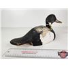 Image 4 : Wooden Duck Decoy (Consignor Tag - Working Blue Bill Drake c. 1940's)  (Measures : 6-1/4"H x 5-1/2"W