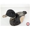 Image 7 : Wooden Duck Decoy (Consignor Tag - Working Blue Bill Drake c. 1940's)  (Measures : 6-1/4"H x 5-1/2"W