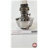 Image 10 : Aladdin Oil Lamp : No. 23 : Nickel Plated Insert (Measures w/Chimney : 19"H)