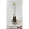 Image 1 : Aladdin Oil Lamp : No. 23 : Nickel Plated Insert (Measures w/Chimney : 19"H)