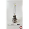 Image 3 : Aladdin Oil Lamp : No. 23 : Nickel Plated Insert (Measures w/Chimney : 19"H)