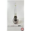 Image 5 : Aladdin Oil Lamp : No. 23 : Nickel Plated Insert (Measures w/Chimney : 19"H)