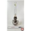 Image 7 : Aladdin Oil Lamp : No. 23 : Nickel Plated Insert (Measures w/Chimney : 19"H)
