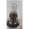 Image 9 : Aladdin Oil Lamp : No. 23 : Nickel Plated Insert (Measures w/Chimney : 19"H)