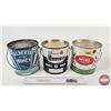 Image 1 : Vintage Honey Tins (3) - Pure Canadian (2) - Alberta Pure (All Measures : 6-1/2"H x 6-1/4"Dia)