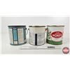 Image 4 : Vintage Honey Tins (3) - Pure Canadian (2) - Alberta Pure (All Measures : 6-1/2"H x 6-1/4"Dia)