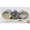 Image 7 : Vintage Honey Tins (3) - Pure Canadian (2) - Alberta Pure (All Measures : 6-1/2"H x 6-1/4"Dia)
