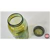 Image 5 : Improved Gem Sealer Jar : Green Glass (Measures : 8-3/4"H)