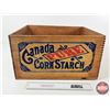 Image 2 : Canada Pure Cornstarch Wood Box Crate  (Repainted) (Measures : 9"h x 17"W x 14-1/4"D)
