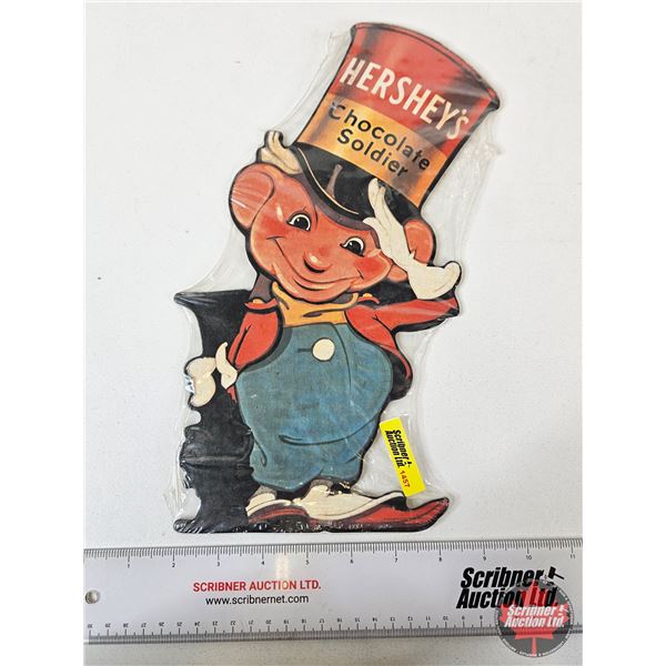 Cardboard Ad : Hershey's Chocolate Soldier (c. 1991) (Measures : 12-1/2"H)