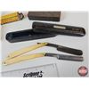 Image 4 : Vintage Shavers Collectors Combo :  - Remington Roll-A-Matic Shaver - Straight Razors (3) - Lifebuoy