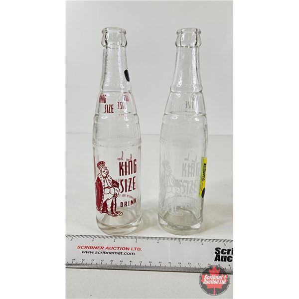 King Size Drink Bottles (2) : Purity Bottling Works (ACL) (Both Measure : 9-1/2"H)