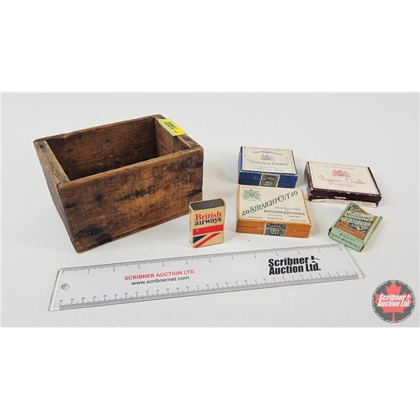 Tobacco Collector Combo (6) :  - Cigarette Packs (4) (Cardboard) - British Airways Matches - Colonia