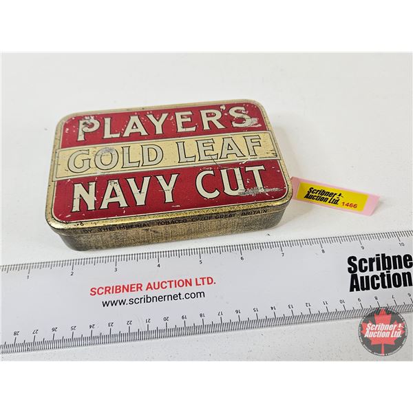 Player's Gold Leaf Navy Cut Tobacco Tin (Measures : 1-1/4"H x 5-1/2"W x 3-3/4"D)