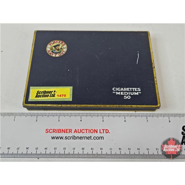 Player's Navy Cut Cigarettes Medium 50 Tin (Measures : 1/2"H x 6"W x 4-1/4"D)