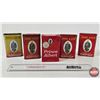 Image 1 : Prince Albert Crimp Cut Pocket Tins (4) c/w Prince Albert Luxury Pouch (Unopened) (Tin Measures : 4-