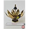 Image 1 : Vintage Art Deco Pop-Up Cigarette Dispenser Music Box (Brass) (Measures : 8-1/2"H)