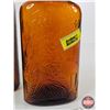 Image 2 : Amber Embossed Bottles (3) : - Four Connoisseurs - Spider Web Motif - Last Spike St. Clair Railroad 