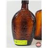 Image 4 : Amber Embossed Bottles (3) : - Four Connoisseurs - Spider Web Motif - Last Spike St. Clair Railroad 