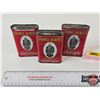 Image 2 : Prince Albert Crimp Cut Pocket Tins (3) (All Measures : 4-1/4"H x 3"W x 1"D)