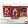Image 4 : Prince Albert Crimp Cut Pocket Tins (3) (All Measures : 4-1/4"H x 3"W x 1"D)