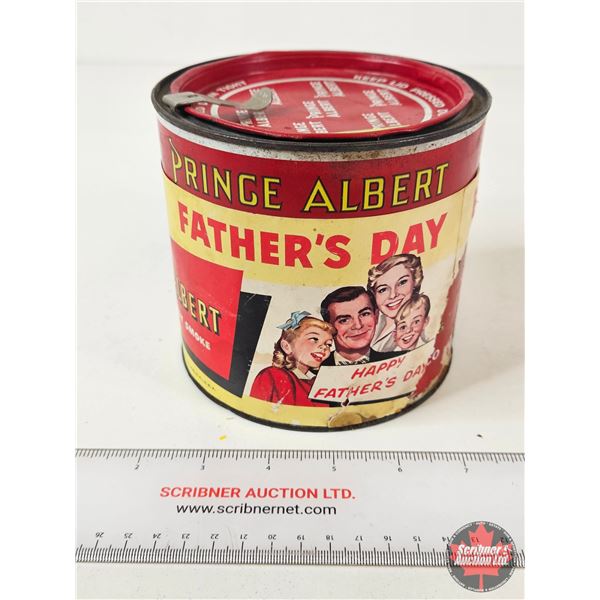 Prince Albert Tobacco Can w/Father's Day Paper Wrap (Measures : 5"H x 5-1/4"Dia)