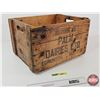Image 1 : Palm Dairies Ltd. Wood Box Crate (Measures : 10-1/2"H x 18-1/4"W x 14"D)