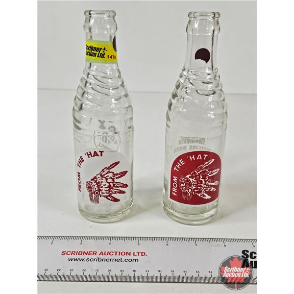 Shamrock Bottling Works "From The Hat" Bottles (2) (ACL) (Both Measure : 7-3/4"H)