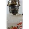 Image 5 : Aladdin Oil Lamp : Model B Burner : Victoria Floral Font (c. 1948-1953) (Measures w/Chimney : 24-1/2