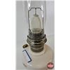 Image 7 : Aladdin Oil Lamp : Model B Burner : Victoria Floral Font (c. 1948-1953) (Measures w/Chimney : 24-1/2