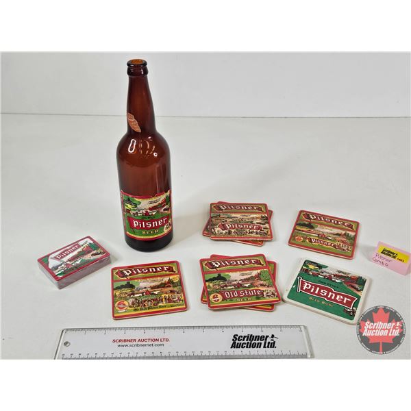 Pilsner Collector Combo : - Label Coasters Series (6) - Playing Cards - Modern Disposable Coasters (
