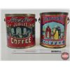 Image 2 : Vintage Coffee Cans (2) : - Bagdad - Nash's Jubilee (Largest Measures : 8-1/2"H x 8-1/4"Dia)