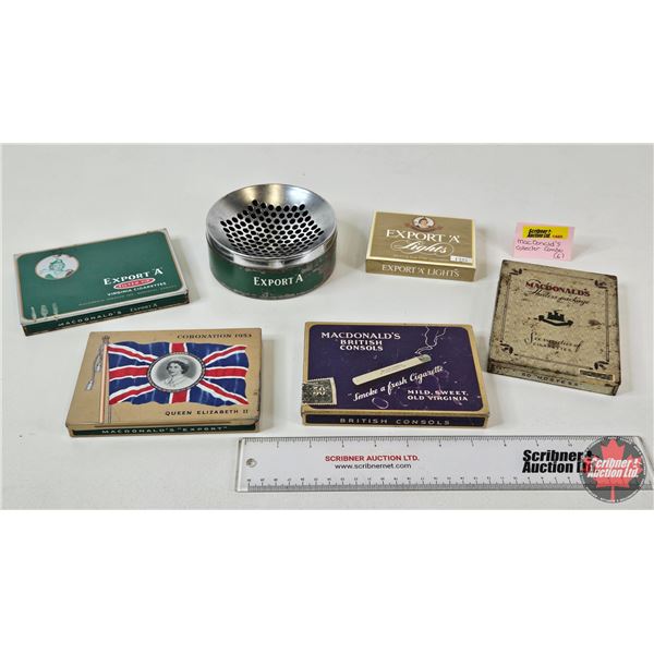 MacDonald's Collector Combo : - Cigarette Tins (4) - Cigarette Pack (Unopened) - Ashtray