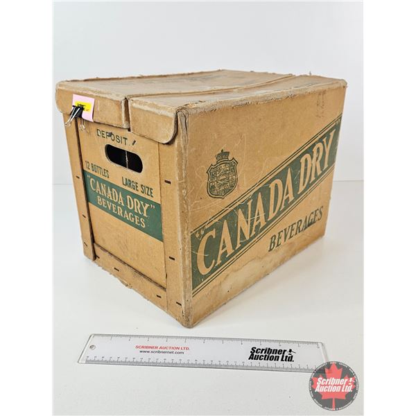 Canada Dry Beverages Large Size 12 Bottles Shipping Box (Measures : 12"H x 15-1/4"W x 11-1/2"D)